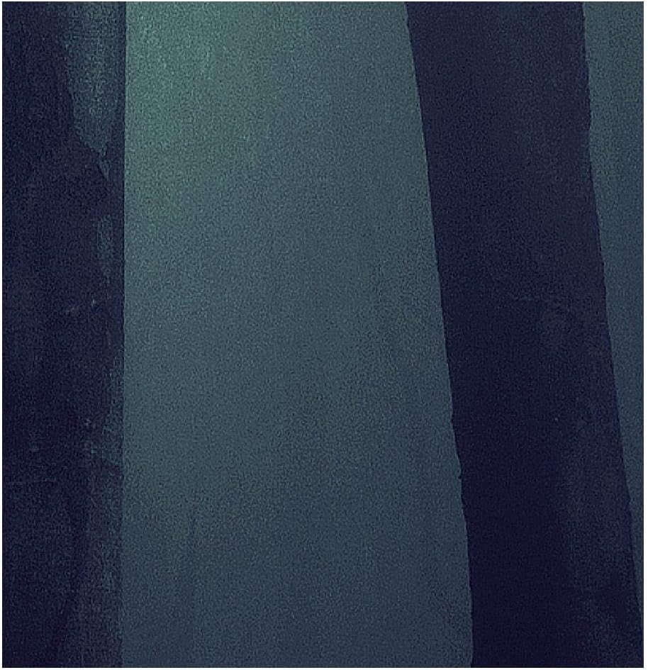 Runa Art Wandbilder Wald Nacht Bild XXL Schlafzimmer Wohnzimmer Türkis Nebel 120 x 80 cm 3 Teilig 01