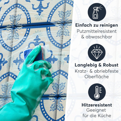 CREATISTO Mosaik Klebefliesen Stickerfliesen Fliesenfolie - Aufkleber Folie für Fliesen I Stickerfli