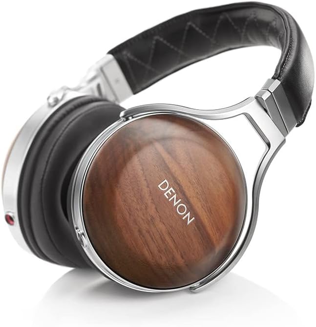 Denon AH-D7200 Premium Over Ear Kopfhörer mit Ohrschalen aus Walnussholz, HiFi-Kopfhörer, Hi-Res Aud