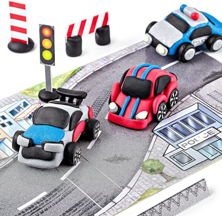 STAEDTLER 8034 29 LZ FIMO Kids Form&Play Playtime & Modeling Polymer Clay Set - Police Race (4 Blöck