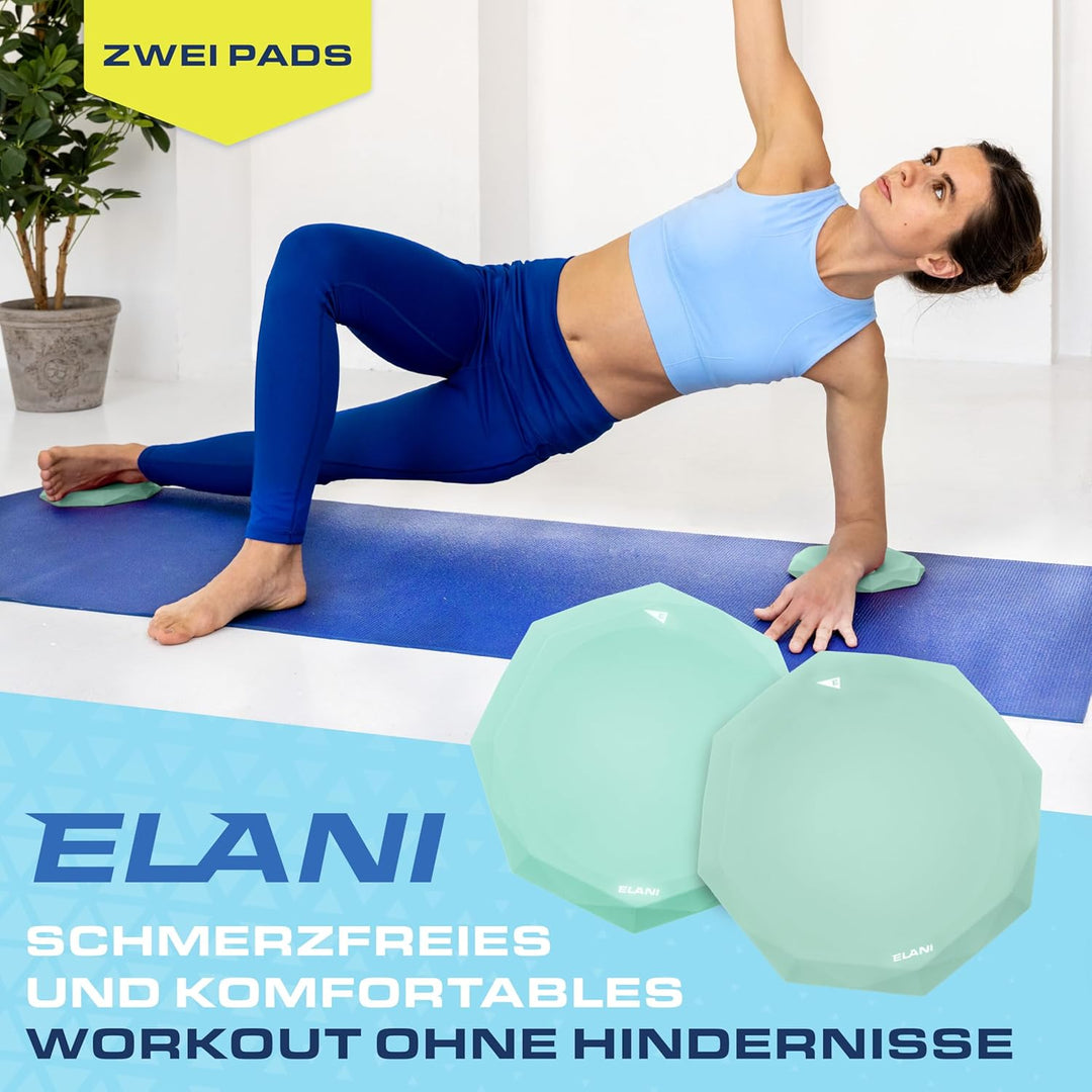ELANI - Yoga Kniekissen (2er Pack) - Extra dick & bequem mit Anti Rutsch Oberfläche - perfekt für un