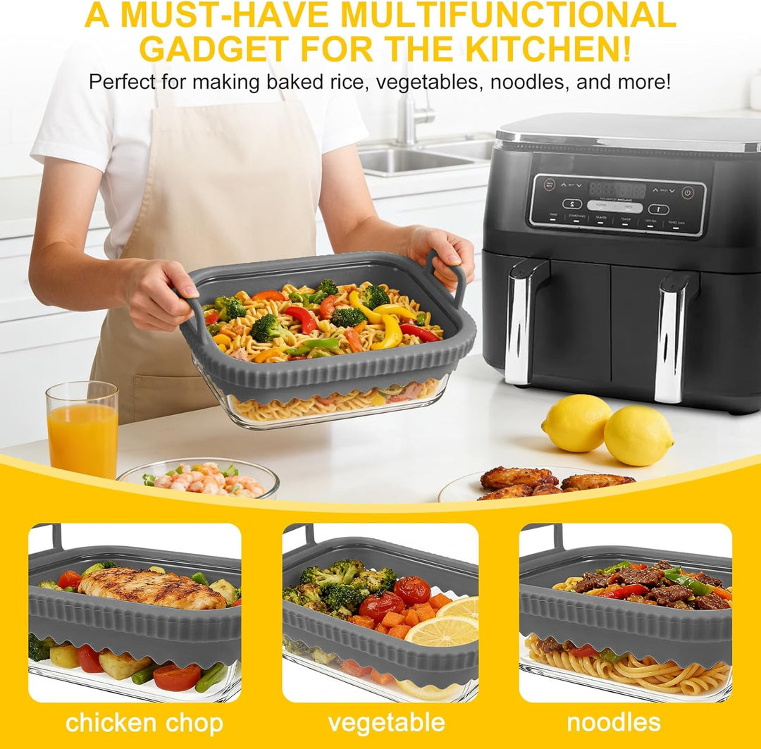 Airfryer Zubehör für Ninja Heissluftfritteuse AF400EU//DZ400EU/ COSORI Heissluftfritteuse 2 Kammern