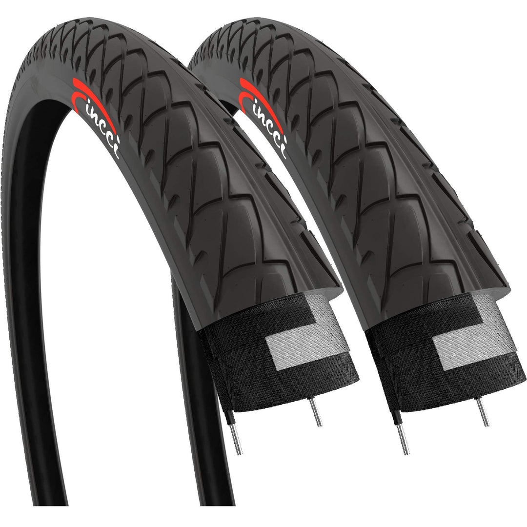 Fincci 26 x 2,10 Zoll 54-559 Slick Reifen für Cityräder Rennräder Mountain MTB Hybrid Fahrrad Pair,