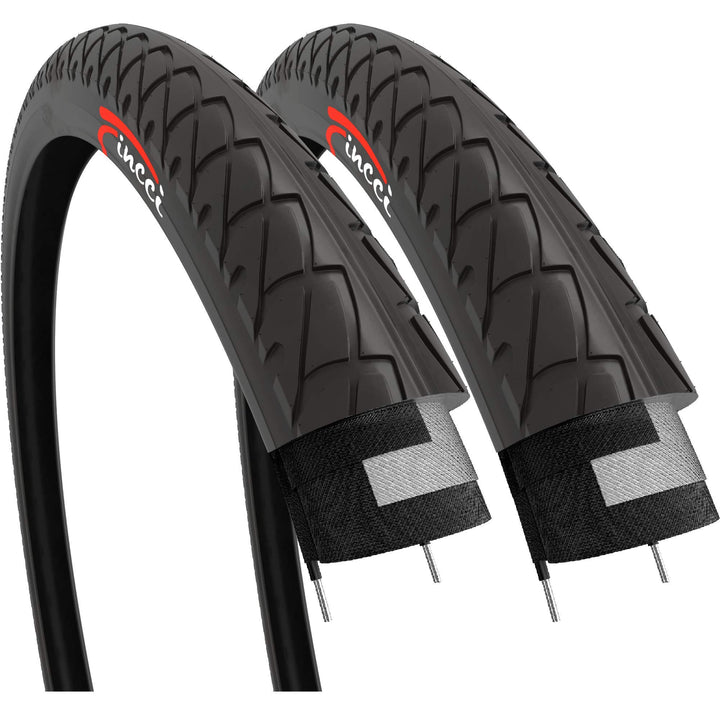 Fincci 26 x 2,10 Zoll 54-559 Slick Reifen für Cityräder Rennräder Mountain MTB Hybrid Fahrrad Pair,