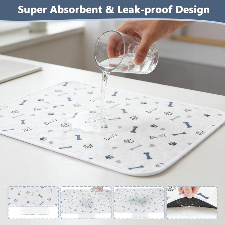 Zocipro 2 Stück Welpenunterlagen Waschbar 60x90cm, Inkontinenzunterlagen für Welpen, Superabsorbiere