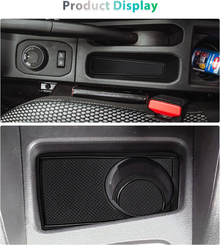GAFAT 2018-2021 Renaul-t/Dacia Duster Antirutschmatten, Gummimatten, Mittelkonsole Becherhalter Matt