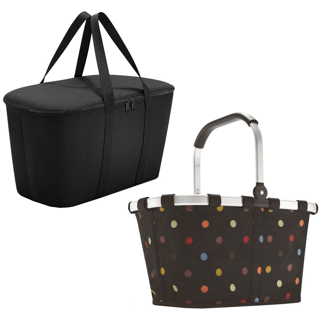 reisenthel Set carrybag dots BK7009 +coolerbag black UH7003