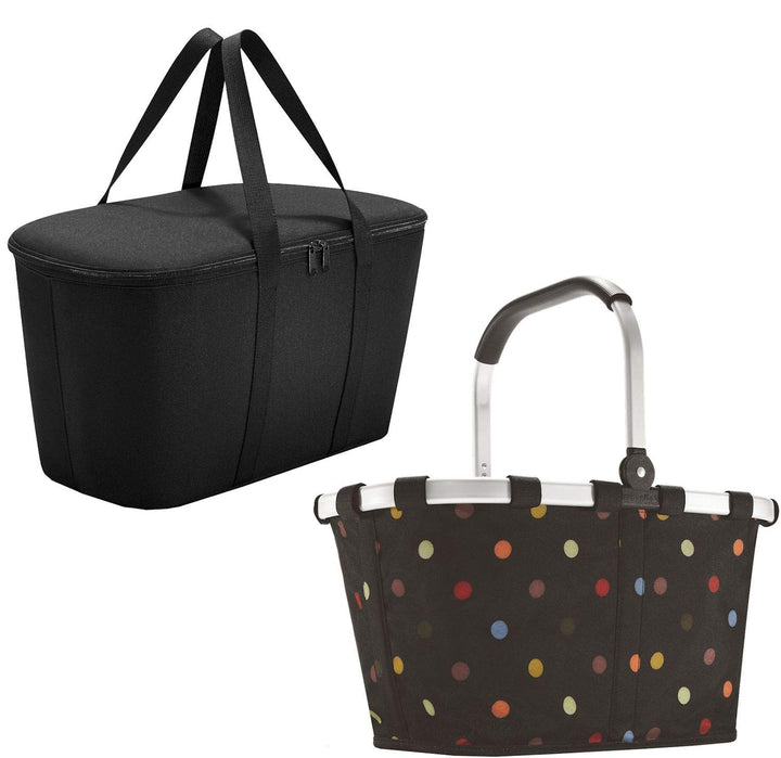 reisenthel Set carrybag dots BK7009 +coolerbag black UH7003