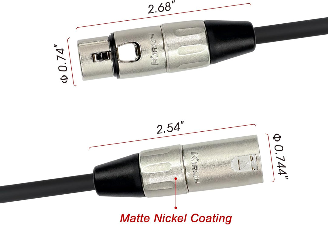 KIRLIN Kabel MT-815-3M 3 Meter 8-Kanal Multi-Track Snake Kabel XLR Stecker auf XLR Buchse, 3 meter