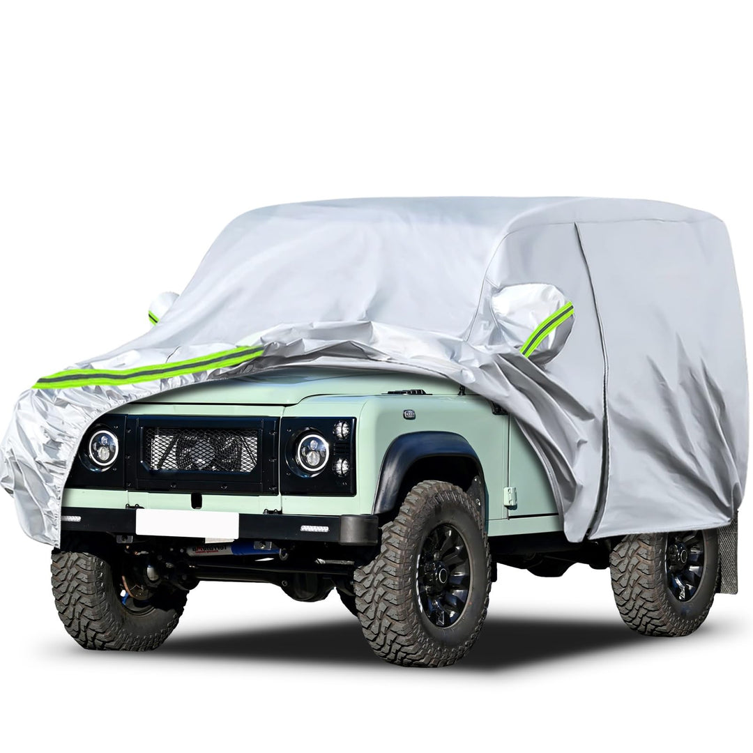 Autoabdeckung Wasserdicht Passend für Land Rover Defender 90 1990-2016, Vollgarage Autoplane Auto Ab