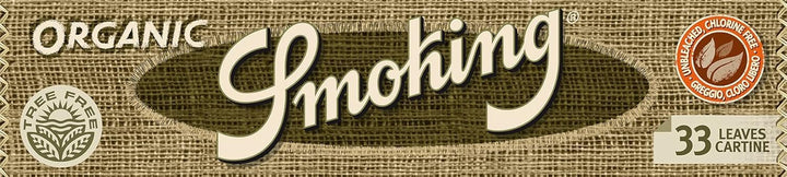 SMOKING Organic-King Size Paper-Hanfblatt-50 Hefte je 33 Blatt, Grün, M