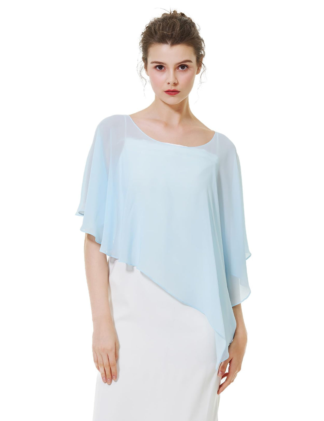 BEAUTELICATE Damen Chiffon Schal Stola Eleganten Cape Umhang für Braut Sommer Hochzeits Festliche Ab