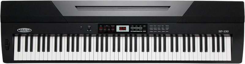 Classic Cantabile SP-150 BK Stagepiano SET inkl. Ständer (88 Soft-Touch Tasten, Anschlagdynamik, MID