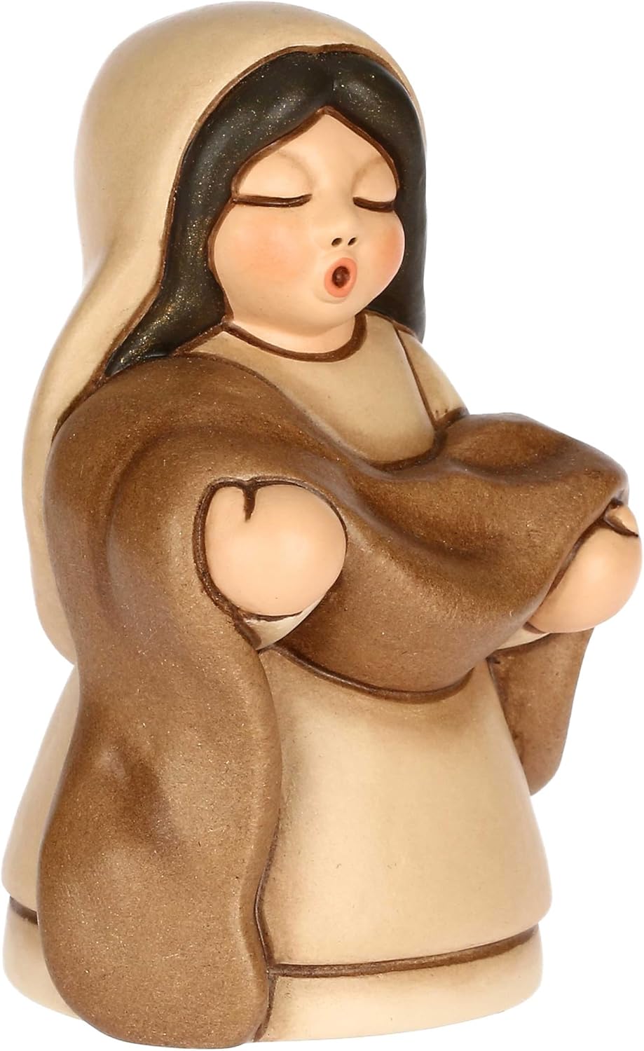 THUN, Hochwertige Keramik-Stoffe, beige Kollektion, Weihnachtskrippenfiguren zum Sammeln, 5,4 x 4,3