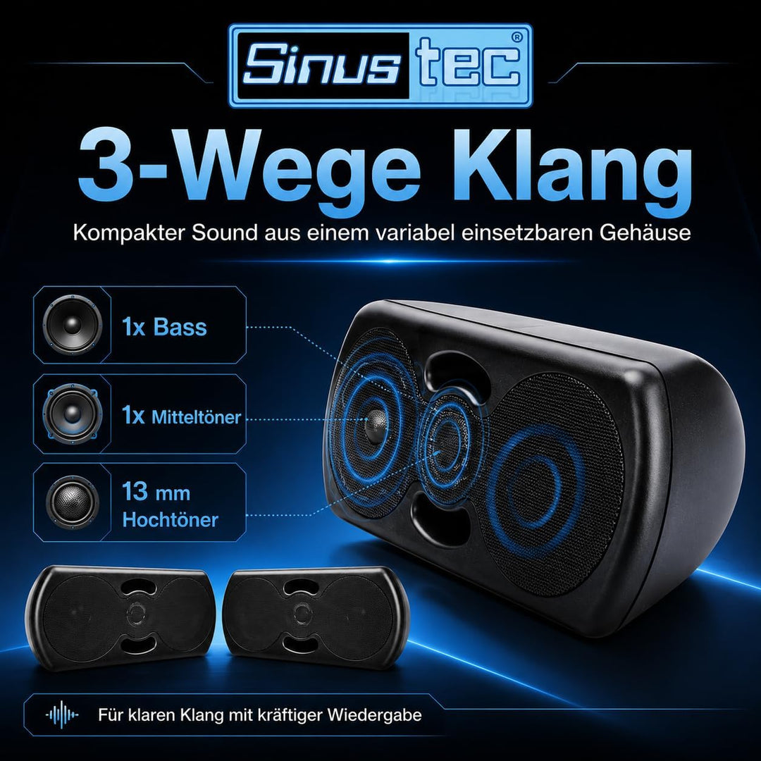 Sinustec UB-5000 Gehäuse 3-Wege Aufbaulautsprecher
