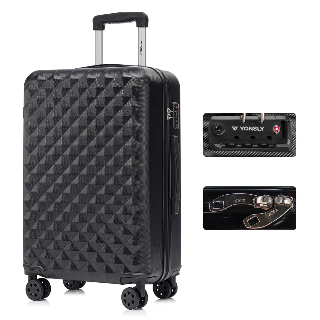 Premium Reisekoffer TSA-Schloss,YKK-Reissverschluss Hartschalen-Koffer Trolley Kabinenkoffer Rollkof