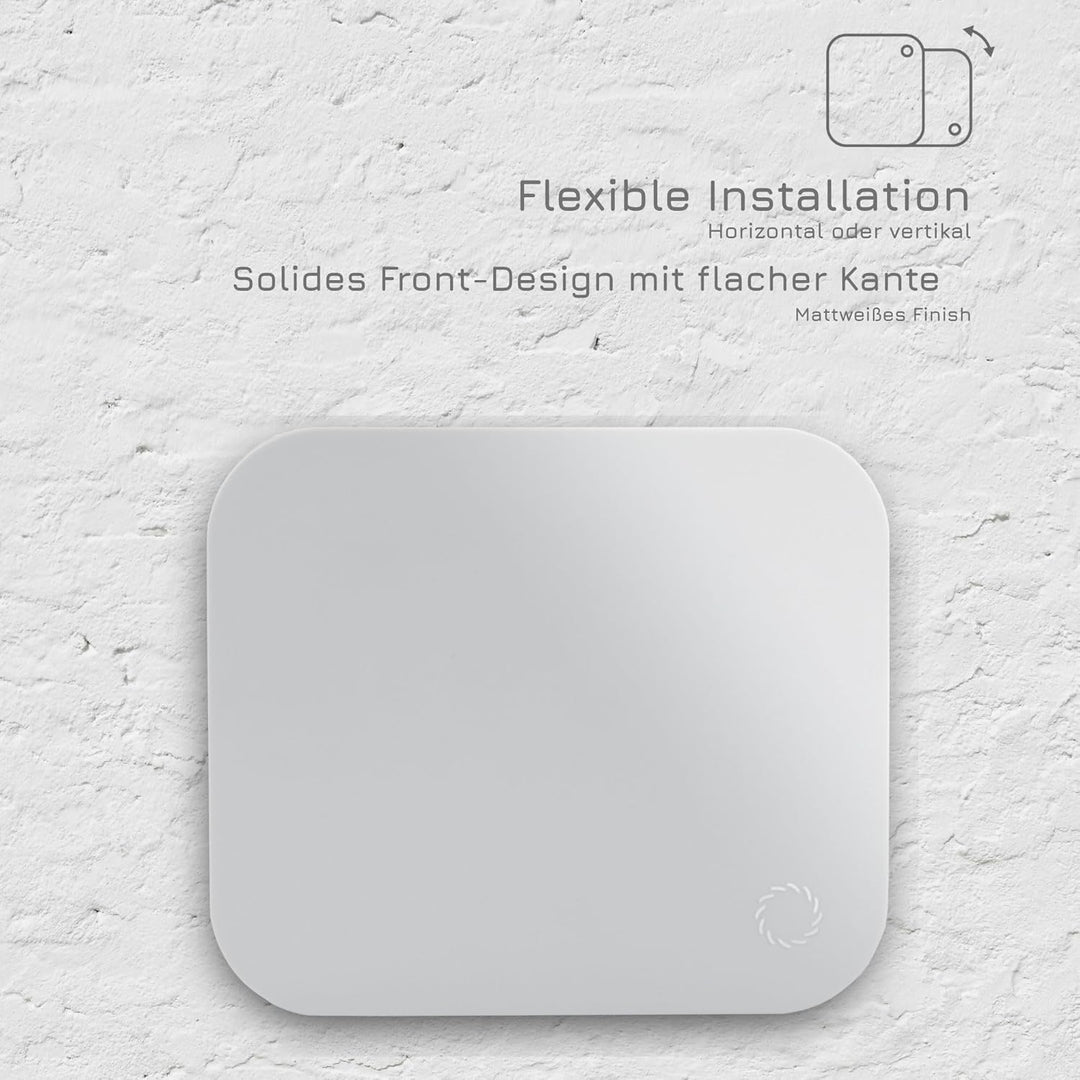Turbionaire Abluftventilator TREND 120 SWM, für Badezimmer, Küche, Wand/Decke, mattweisse Frontplatt