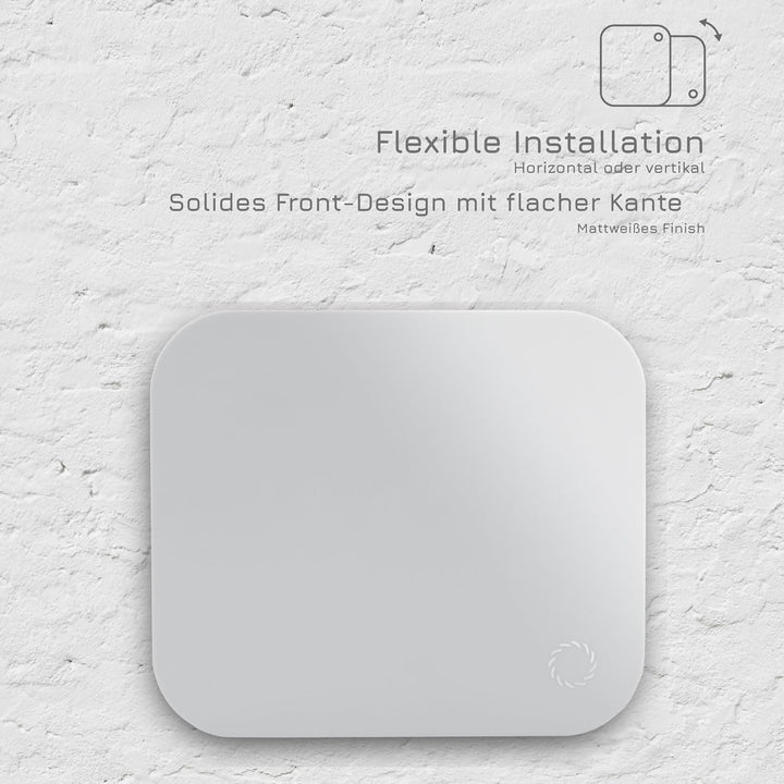 Turbionaire Abluftventilator TREND 120 SWM, für Badezimmer, Küche, Wand/Decke, mattweisse Frontplatt