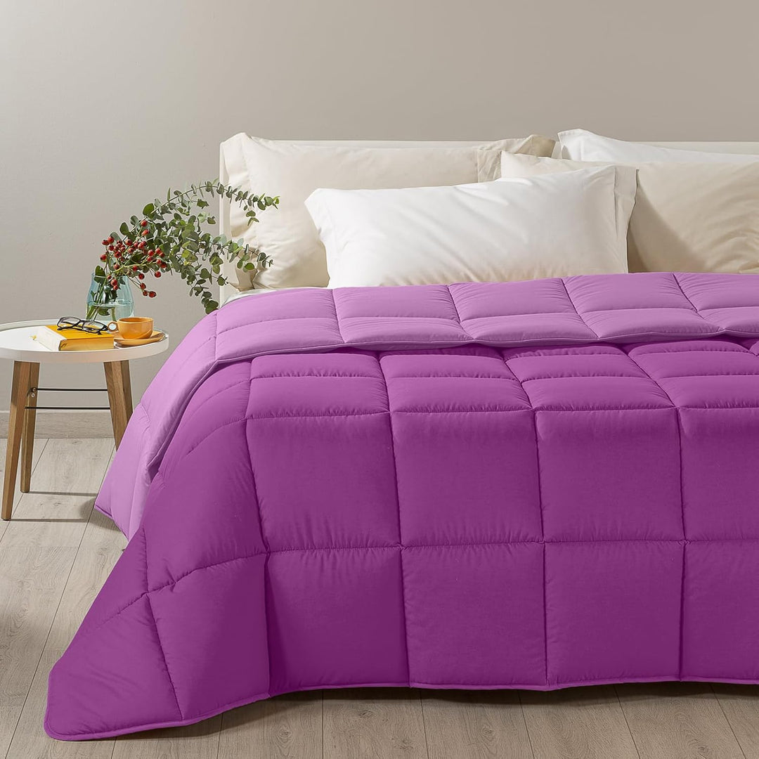 Caleffi - Moderne Steppdecke für französisches Bett und halbe Alpenveilchen regina Veilchenblau, reg