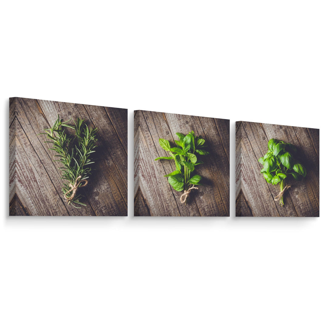 Muralo - Wandbilder Set - Leinwand Bilder Set Aufhängefertig - Bilder für Küche- Moderne Wanddeko -