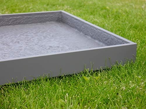 eastwest pflanzkübel TÜV-geprüfter Untersetzer Bassin aus Fiberglas in anthrazit, quadratisch - Grös