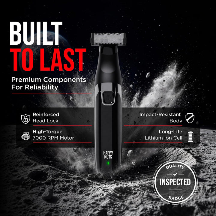 HAPPY NUTS The Ballber™ Electric Body Hair Trimmer for Men - Mens Body Groomer Kit for Privates - IP