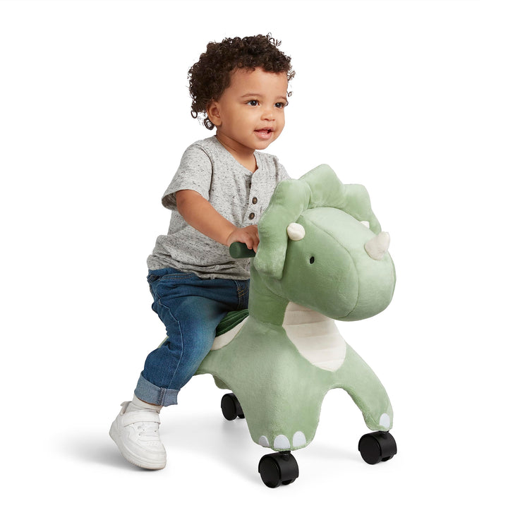 Radio Flyer Dash der rollende Dinosaurier, Rutschspielzeug, Grünes Rutschauto für Kleinkinder von 1