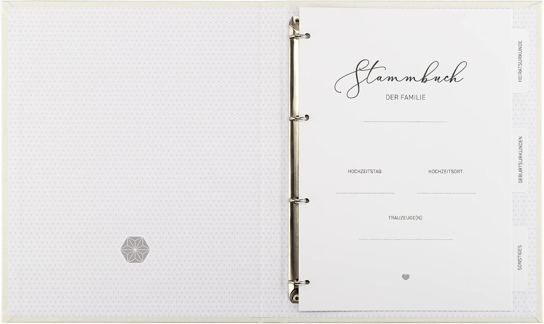 Stammbuch der Familie - Familienstammbuch Hochzeit Standesamt - Deluxe Serie - Hardcover DIN A4 (Bei