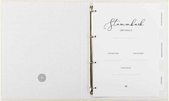 Stammbuch der Familie - Familienstammbuch Hochzeit Standesamt - Deluxe Serie - Hardcover DIN A4 (Bei