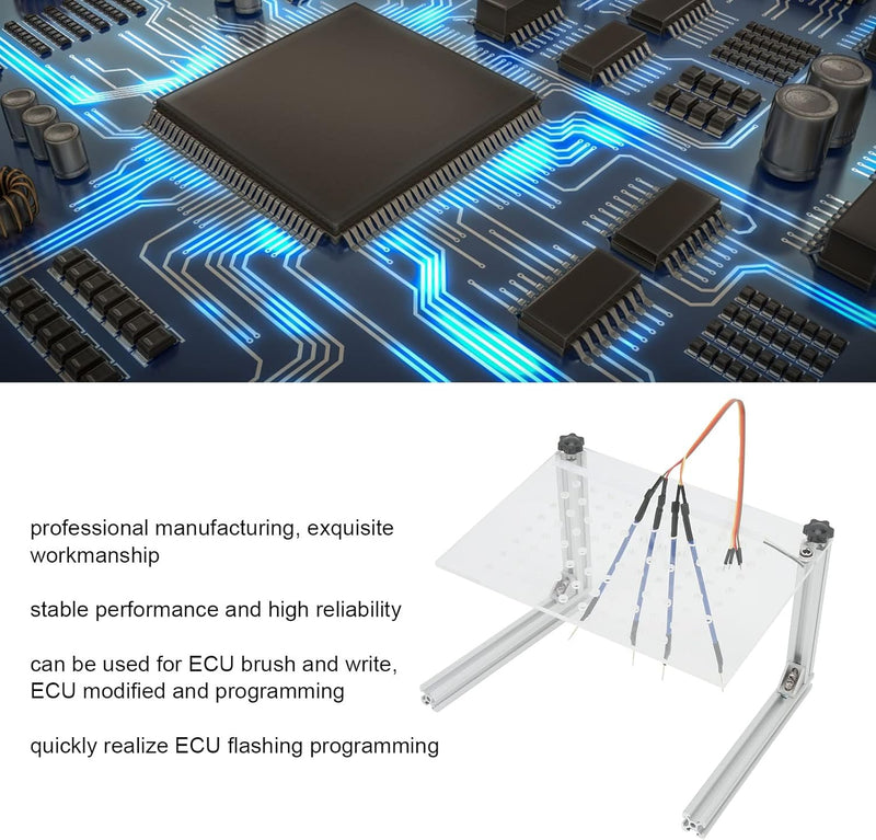 AYNEFY BDM-Rahmenhalterung, Silberne LED-BDM-Rahmenhalterung, Multifunktions-ECU-Programmierwerkzeug