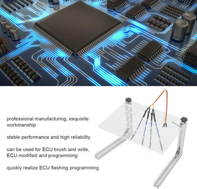 LED-BDM-Rahmenset, Diagnose-BDM-Rahmen, Silberfarbene LED-BDM-Rahmenhalterung Multifunktions-ECU-Pro