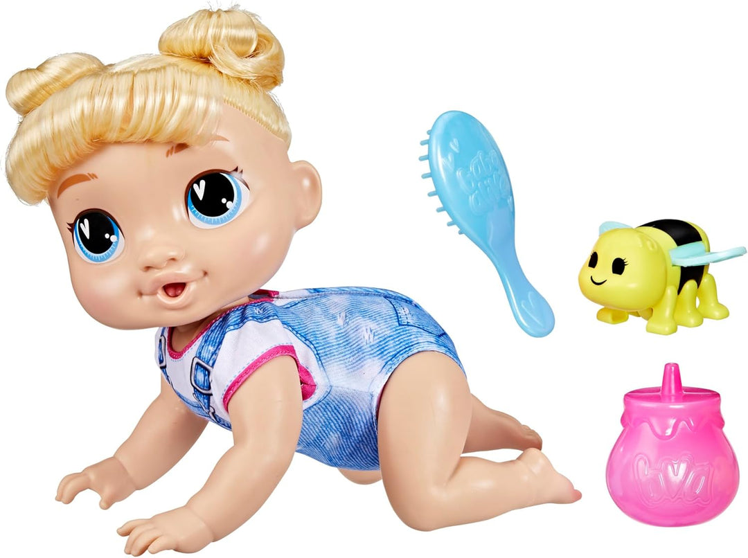 Baby Alive Crawl 'n Play Harper Hugs Elektronisches Krabbel-Puppen-Set, Blondes Haar, Kinderspielzeu