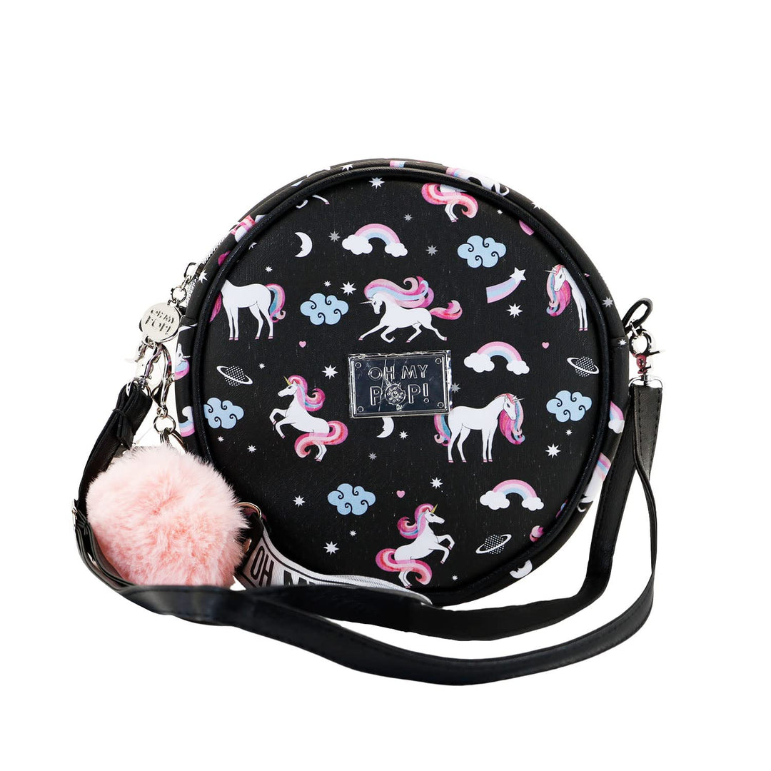 Oh My Pop! Unisex – Kinder Round Shoulder Bag Schultertasche, Multicolour, Einheitsgrösse EU