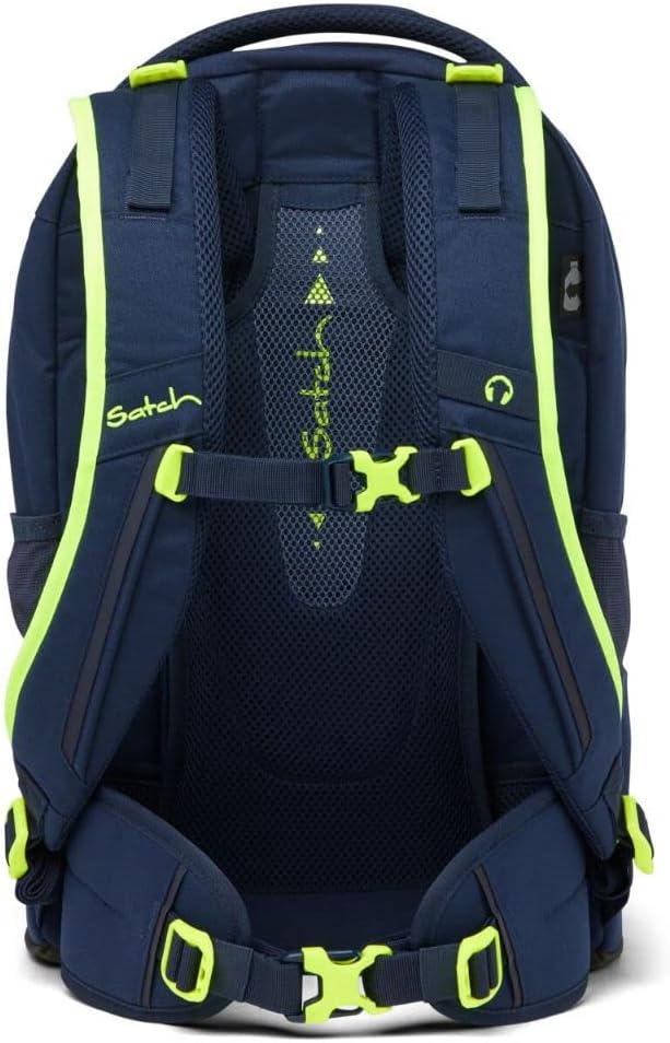 Satch Pack Schulrucksack Set 2tlg. mit Schlamperbox Toxic Yellow, Toxic Yellow