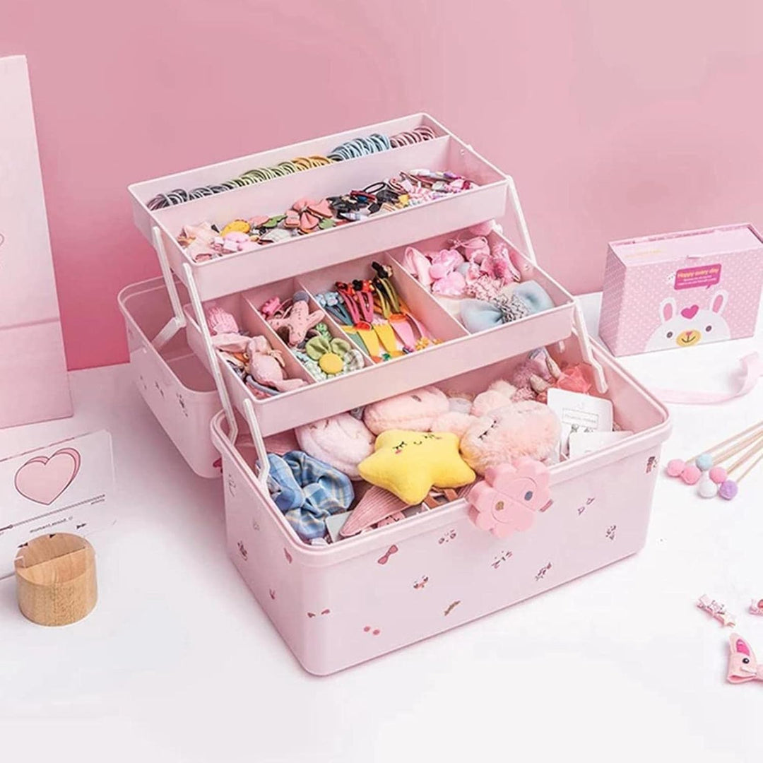 Aufbewahrungsbox Für Haarschmuck Mädchen – Fächerteiler-Organizer | Schmuckschatulle Für Mädchen, Pe