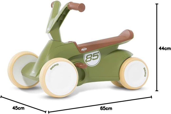 Berg GO² 2in1 Rutschauto Retro Grün | Rutscher und Laufrad, Kinderrutscher, Kinderauto mit Ausklappb