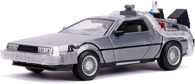 Jada Toys Zurück in die Zukunft 3, DeLorean DMC-12 Modellauto, 1:24, Time Machine, mit Licht- und Ra