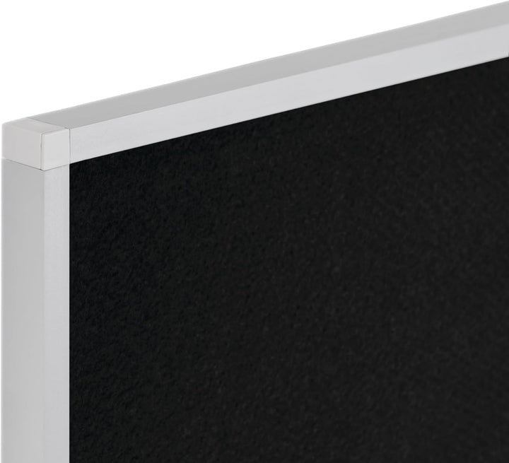 Bi-Office Filztafel New Generation, Pinnwand mit Aluminiumrahmen, 90 x 60 cm, Schwarz 90x60 cm Schwa