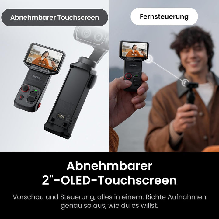 Insta360 Luna Ultra – 8K Vlogging-Kamera mit Zwei Leica Objektiven, 12× Zoom, 1"-Sensor, Abnehmbarer