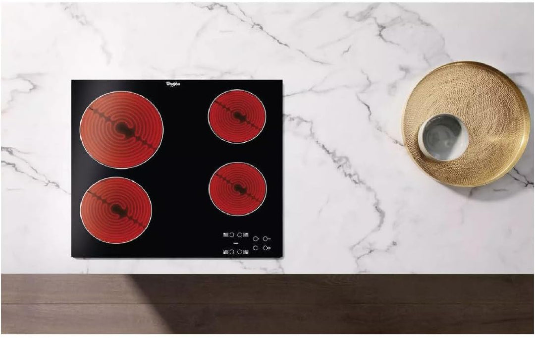 Whirlpool AKT 8090/NE hobs Kochfeld, Glaskeramik, Touchbedienung, 6200 W, Schwarz