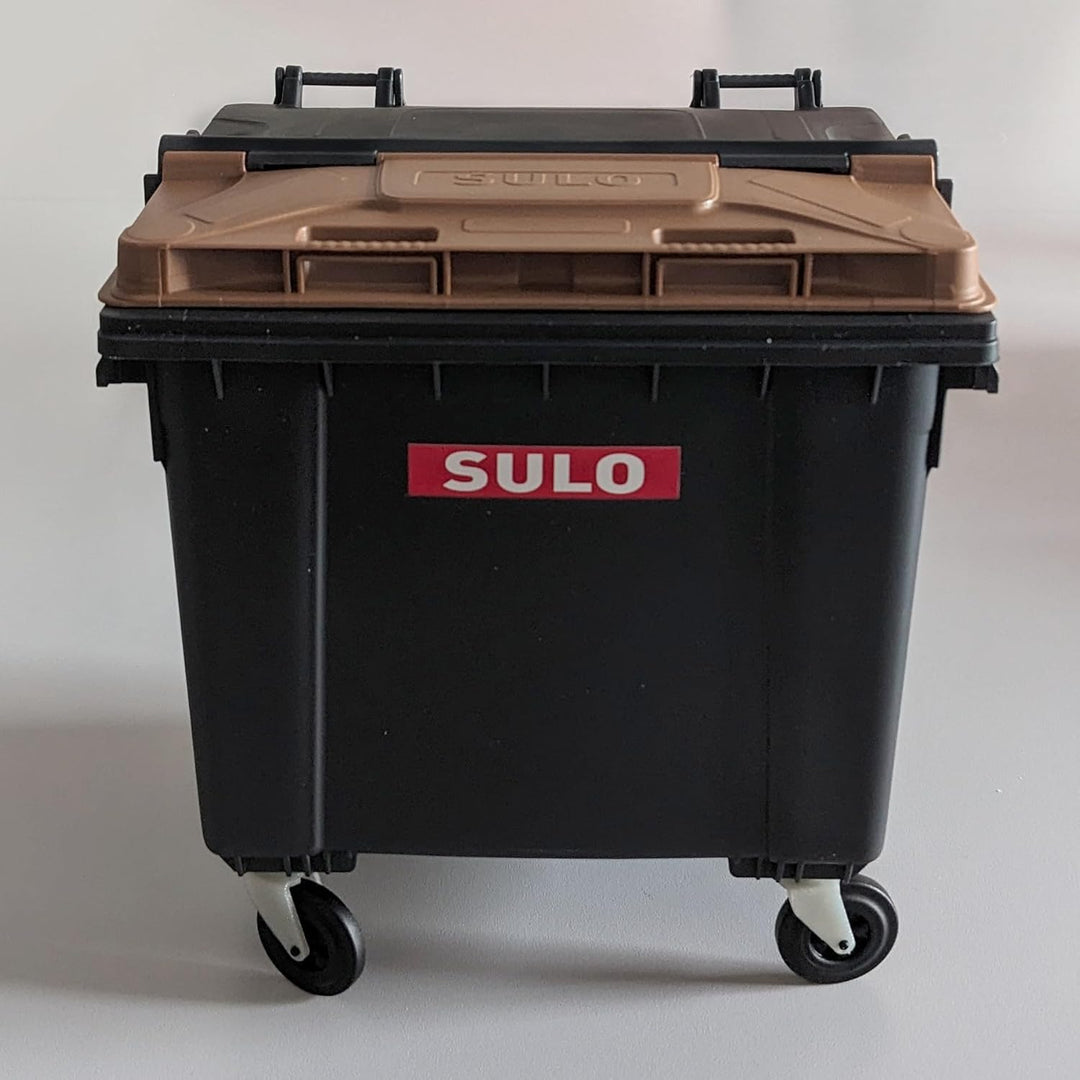 Sulo Mini Mülltonne Container 1100L Nachbildung | Tisch-Mülleimer Klein | Desktop Büro Schreibtisch