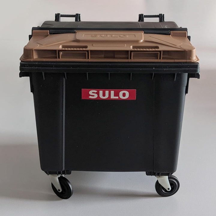 Sulo Mini Mülltonne Container 1100L Nachbildung | Tisch-Mülleimer Klein | Desktop Büro Schreibtisch