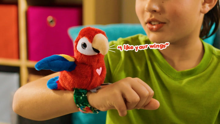 Interaktiver Plüschvogel – Nachsprech-Modus, Musik & Chirping Sounds, Schlafmodus, Wiederaufladbar,