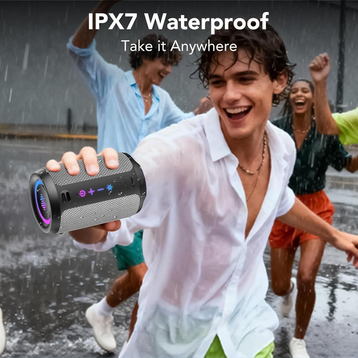 Bluetooth Lautsprecher, Kleine Musikbox Bluetooth 5.4, 15W Kraftvoller Bass, mit 12 Stunden Akkulauf
