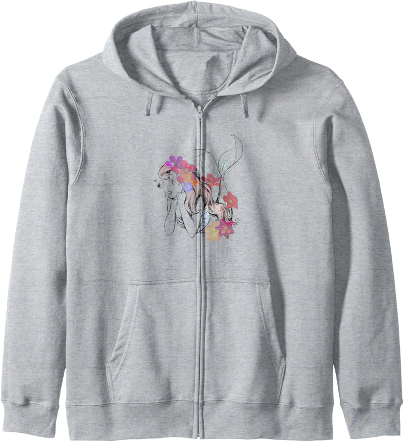 Disney The Little Mermaid Ariel Real Flowers Kapuzenjacke