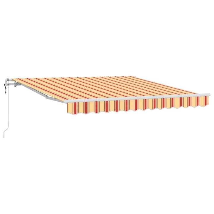 vidaXL Einziehbare Markise Gelb und Orange 300 x 250 cm Stoff, Moderner Rechteckiger Terrassensonnen