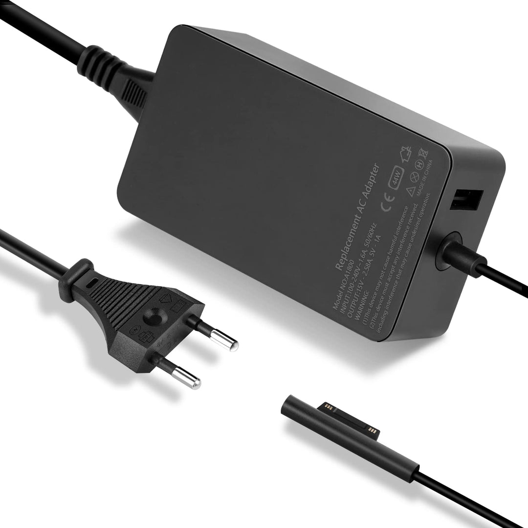 Surface Pro Ladegerät, 44W 15V 2.58A(Arbeitet mit 39W/36W/24W) Microsoft Netzteil für Surface Pro 3/