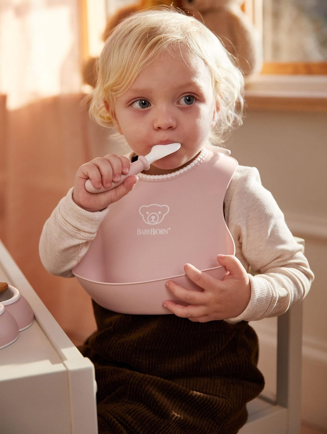 BabyBjörn Kindergeschirr, 8-teilig, Blassrosa, Blassrosa