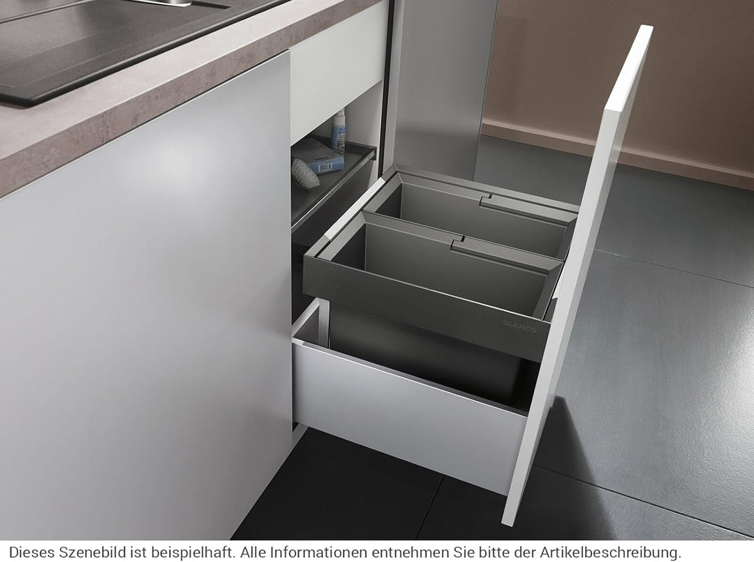 BLANCO Flexon II 45/2, Abfallsystem für die Mülltrennung in der Küche, mit 2 Mülleimern (je 16 l), z