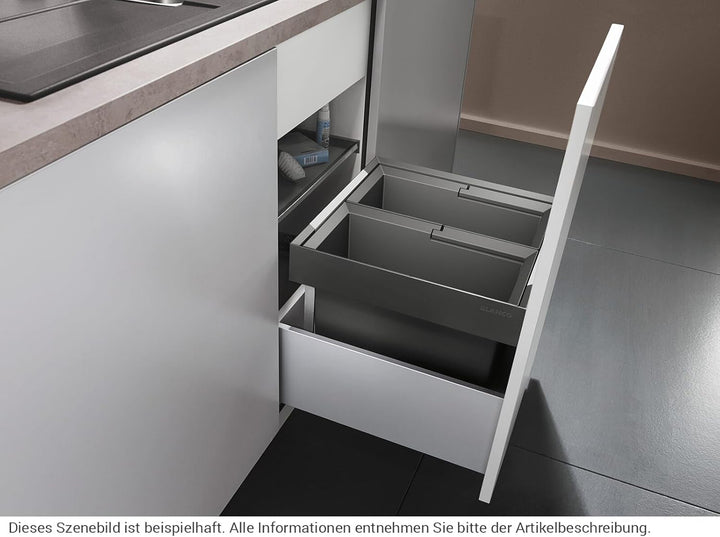 BLANCO Flexon II 45/2, Abfallsystem für die Mülltrennung in der Küche, mit 2 Mülleimern (je 16 l), z